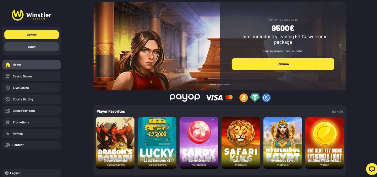 Winstler casino lobby — UK view